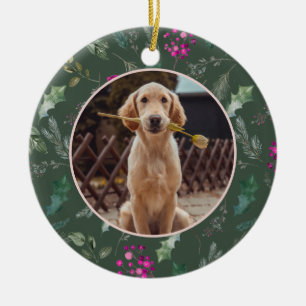 Ornement de Noël Floral Vert