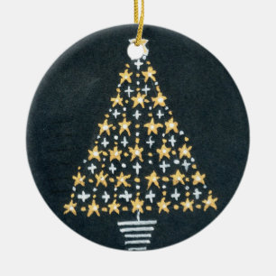 Ornement de Noël Gold et Silver Star Tree
