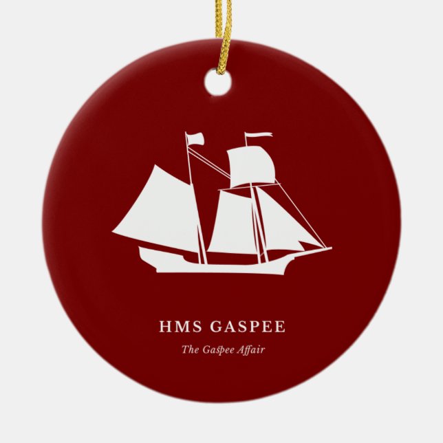 Ornement de Noël — HMS Gaspee (Devant)