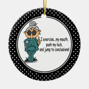 Ornement de Noël humour diététique drôle
