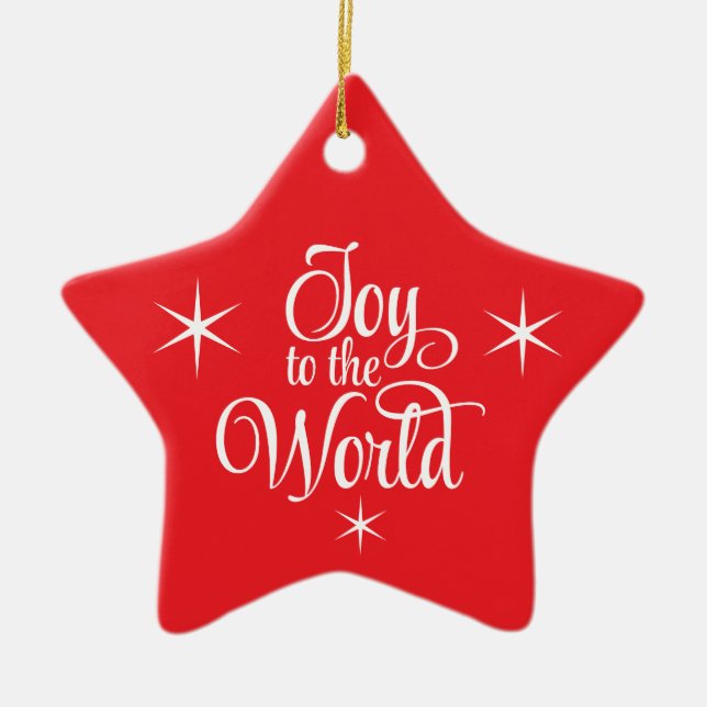 Ornement de Noël Joie au Monde (Devant)