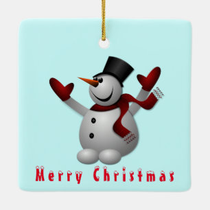 Ornement de Noël Joyeux bonhomme de neige
