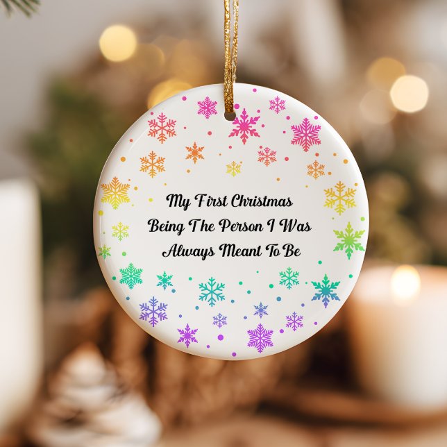 Ornement de Noël LGBTQ Fierté Arc-en-ciel (Créateur téléchargé)