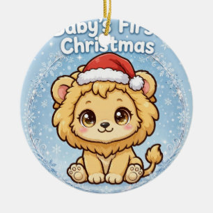 Ornement de Noël Lionceau — Premier Noël de Bébé
