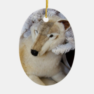 Ornement de Noël Loup Arctique
