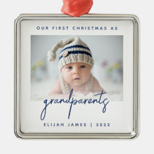 Ornement de Noël Minimaliste Grands-Parents 1er No