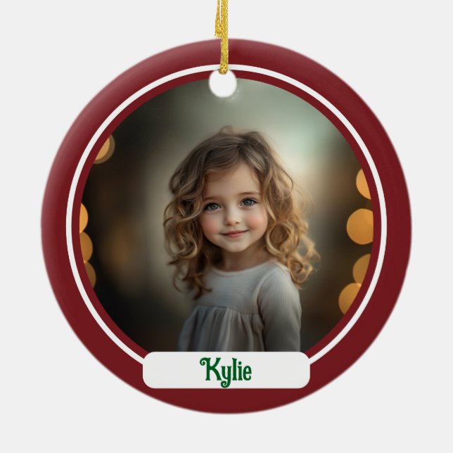 Ornement de Noël Monogramme personnalisé (Dos)