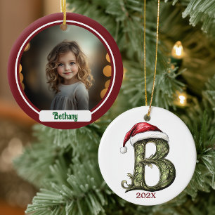 Ornement de Noël Monogramme personnalisé