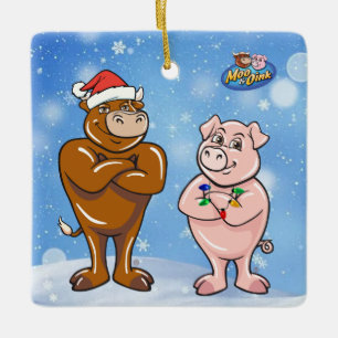 Ornement de Noël Moo & Oink