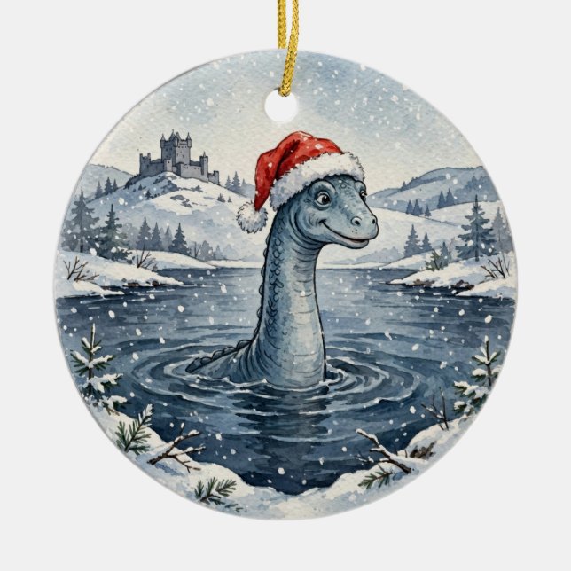 Ornement de Noël Nessie Santa (Devant)