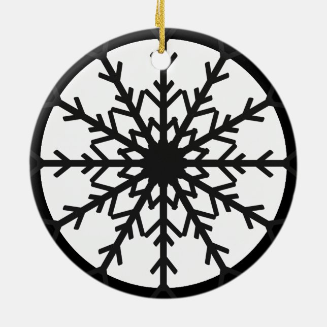 Ornement de Noël noir et blanc (Dos)