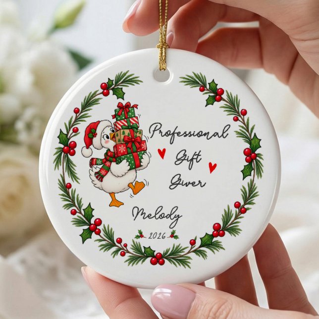 Ornement de Noël Oie Cadeau Professionnel (Créateur téléchargé)