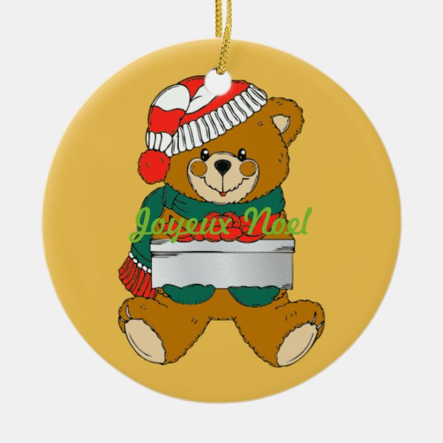 Ornement de Noël Ours en peluche (Devant)