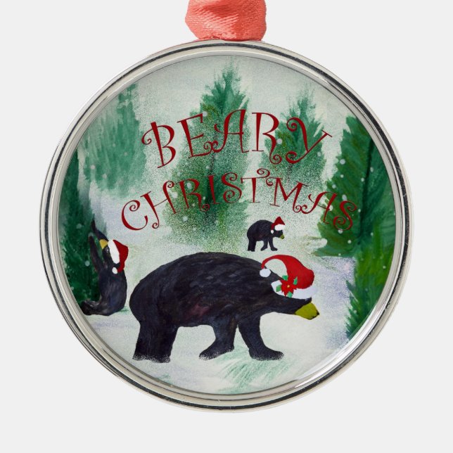 ornement de Noël ours noir (Devant)