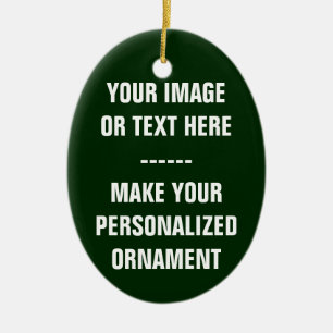 Ornement de Noël ovale en céramique - Cadeau à tél
