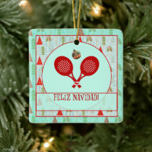 Ornement de Noël Padel – Un Noël Padel Rétro
