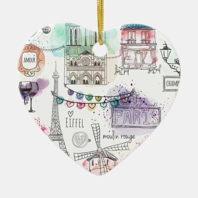 Ornement de Noël-Paris Imprimer (Devant)
