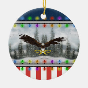 Ornement de Noël Patriotic Eagle