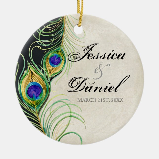 Ornement de Noël Peacock & Etchat vintage (Devant)