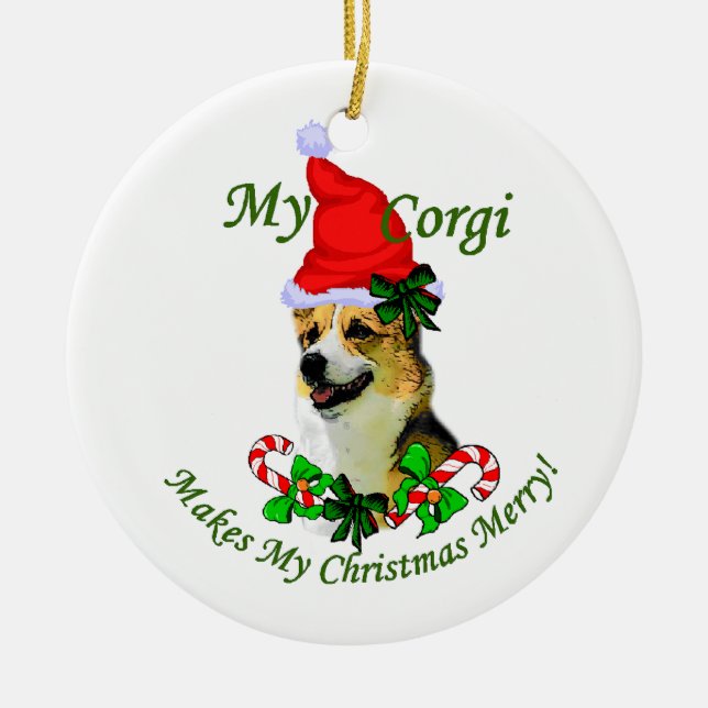 Ornement de Noël Pembroke Welsh Corgi (Devant)