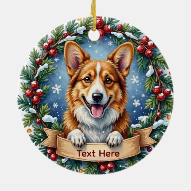 Ornement de Noël Pembroke Welsh Corgi (Dos)