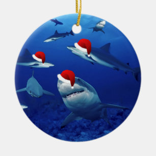 Ornement de Noël - Père Noël Sharks
