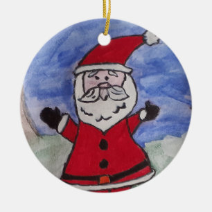 Ornement de Noël père Noël Tree