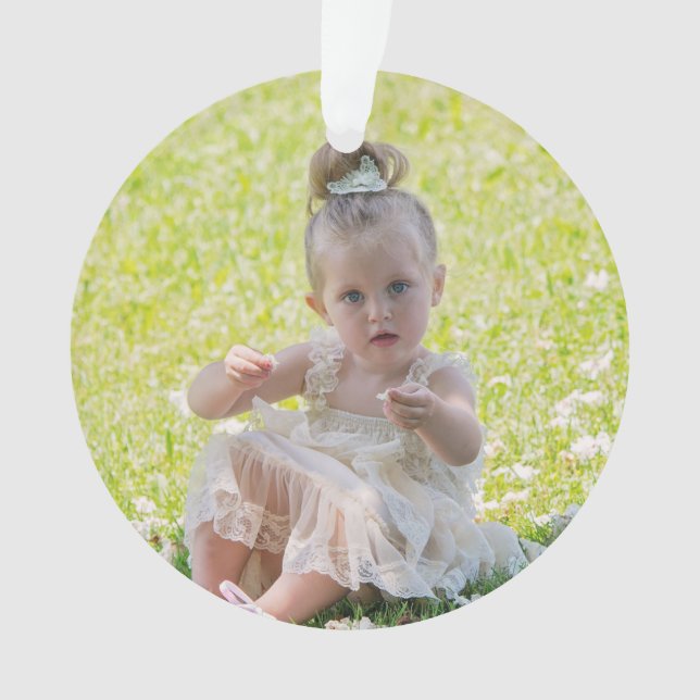 Ornement de Noël personnalisé à double face (devant)