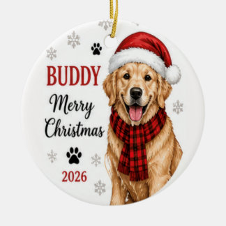 Ornement de Noël personnalisé avec photo de chien