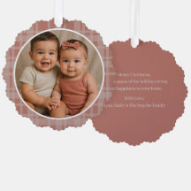 Ornement de Noël personnalisé avec photo de famill