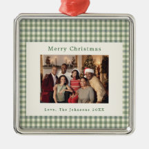 Ornement de Noël personnalisé avec photo de famill