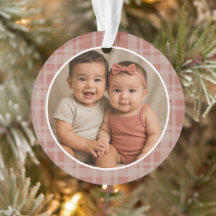 Ornement de Noël personnalisé avec photo de famill