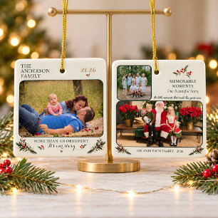 Ornement de Noël personnalisé avec photo de famill