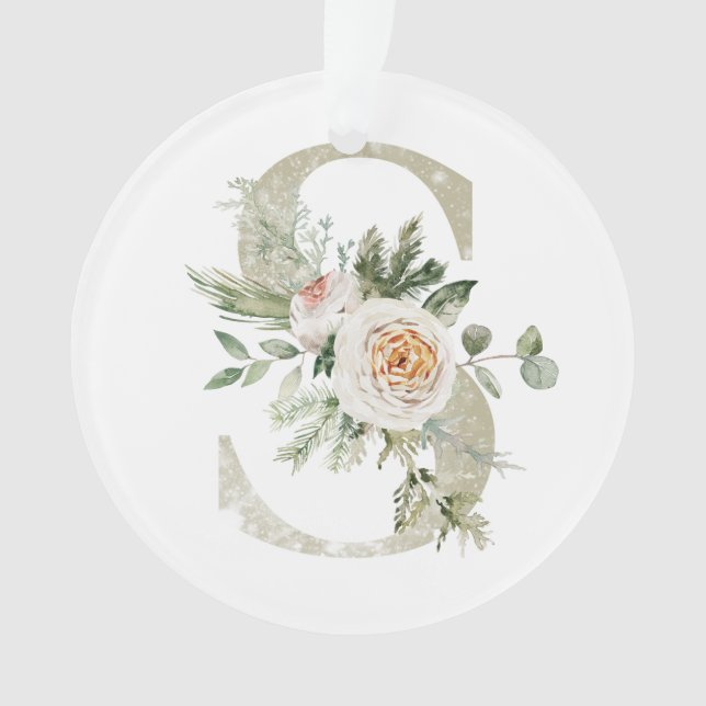 Ornement de Noël personnalisé avec vos initiales (devant)