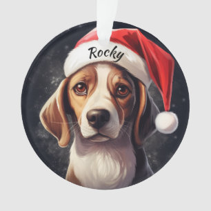 Ornement de Noël personnalisé beagle