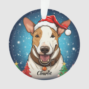 Ornement de Noël personnalisé Bull Terrier