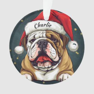 Ornement de Noël personnalisé Bulldog