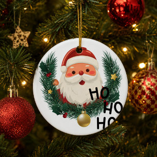 Ornement de Noël personnalisé de Père Noël mignon