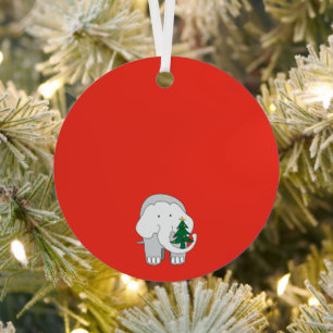 Ornement de Noël personnalisé en forme d'éléphant