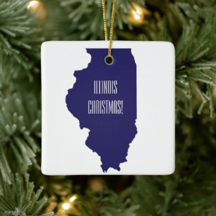 Ornement de Noël personnalisé en Illinois