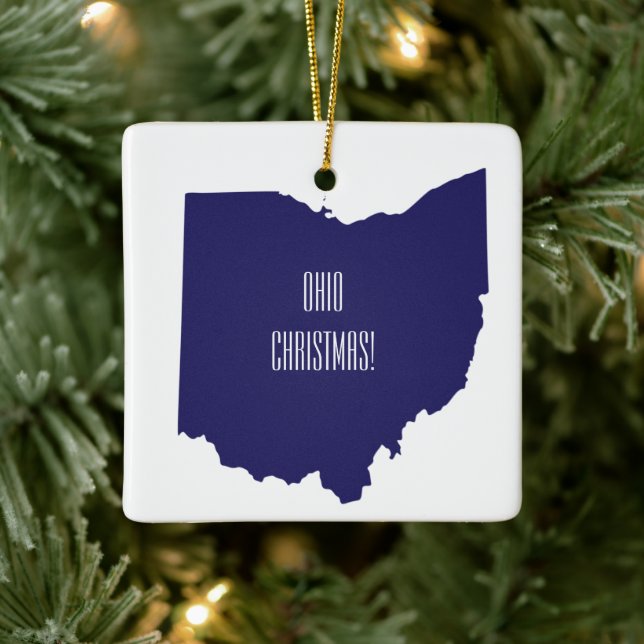 Ornement de Noël personnalisé en Ohio (Arbre)