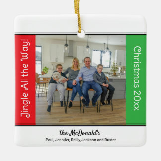 Ornement de Noël personnalisé 'Jingle All the Way'