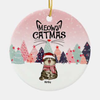 Ornement de Noël Personnalisé, Noël Meowy