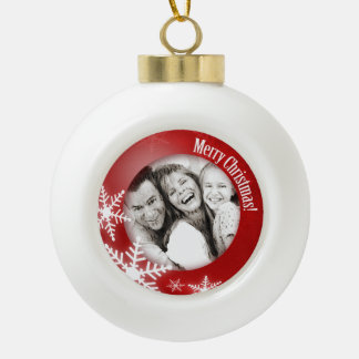Ornement de Noël personnalisé par photo de flocons
