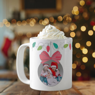 Ornement de Noël personnalisé Photo Mug