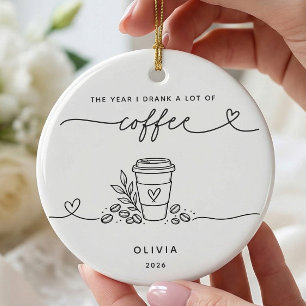 Ornement de Noël personnalisé pour amateur de café