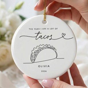 Ornement de Noël personnalisé pour amateur de taco