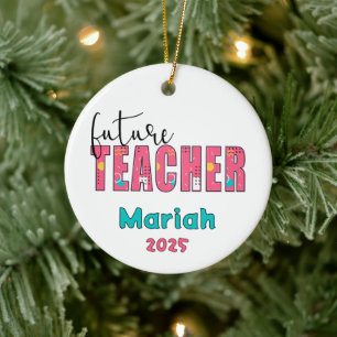 Ornement de Noël personnalisé pour futur enseignan