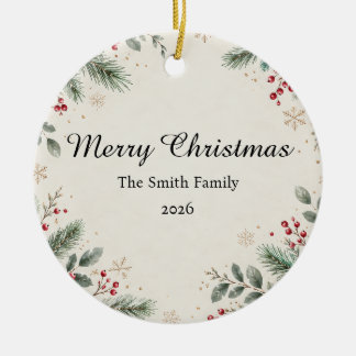 Ornement de Noël personnalisé pour la famille 2026
