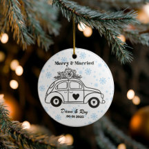 Ornement de Noël personnalisé pour mariage, Person
